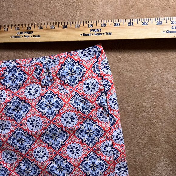 Lee Women 16 Medium Coral Blue Midrise‎ Fit Flat Front Stretch Chino Short (U) - Picture 3 of 7